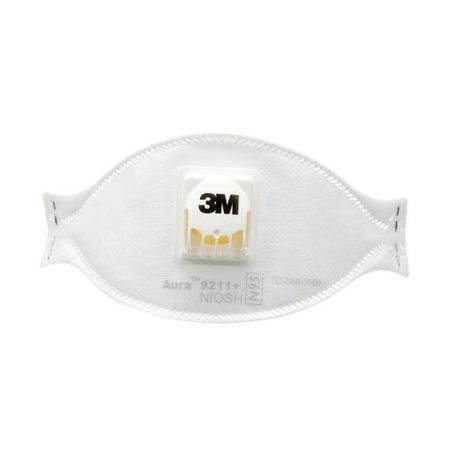 3M™ Aura™ Particulate Respirator, 9211+ , N95 Flat Fold Respirator 10/CS