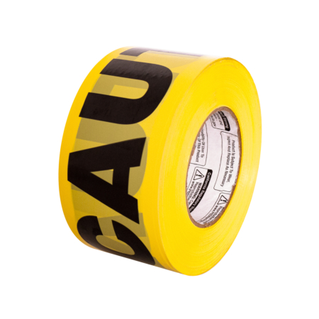 Tape - Caution Asbestos Hazard  (Yellow) - 12 Rolls/CS