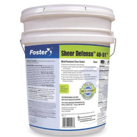 Foster® Sheer Defense™ 40-51 Couche transparente résistante à la moisissure seau de 5/GAL