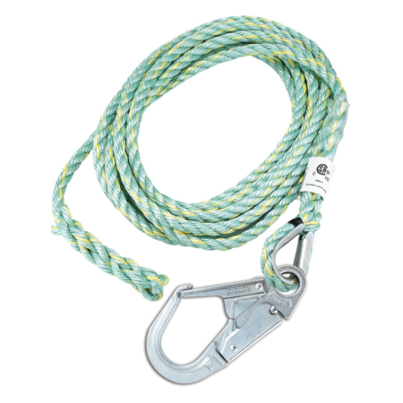 Vertical Lifeline 5/8" 3 Strand w/ Snap Hook